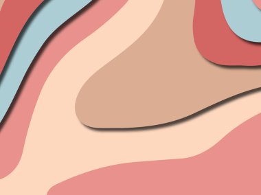 Renkli oyma sanat. Kağıt arka plan şekilleri kesim kağıdı ile kesin. İş sunumları, el ilanları, afişler, davetler için şablon tasarım düzen