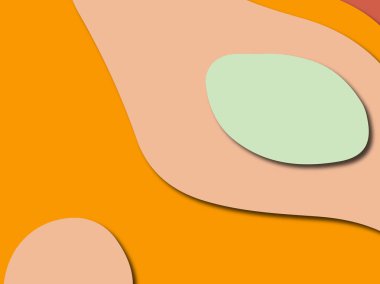 Renkli oyma sanat. Kağıt arka plan şekilleri kesim kağıdı ile kesin. İş sunumları, el ilanları, afişler, davetler için şablon tasarım düzen