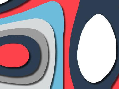 Renkli oyma sanat. Kağıt arka plan şekilleri kesim kağıdı ile kesin. İş sunumları, el ilanları, afişler, davetler için şablon tasarım düzen