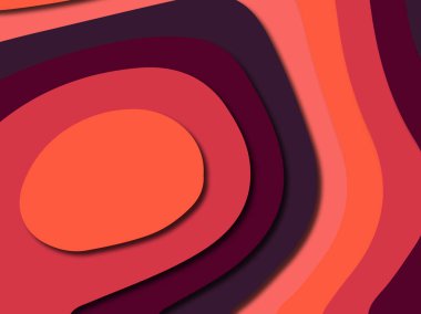 Renkli oyma sanat. Kağıt arka plan şekilleri kesim kağıdı ile kesin. İş sunumları, el ilanları, afişler, davetler için şablon tasarım düzen