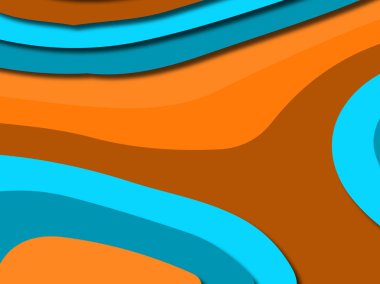 Renkli oyma sanat. Kağıt arka plan şekilleri kesim kağıdı ile kesin. İş sunumları, el ilanları, afişler, davetler için şablon tasarım düzen