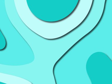 Renkli oyma sanat. Kağıt arka plan şekilleri kesim kağıdı ile kesin. İş sunumları, el ilanları, afişler, davetler için şablon tasarım düzen