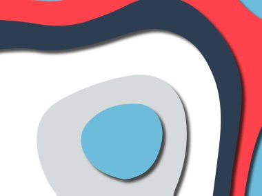 Renkli oyma sanat. Kağıt arka plan şekilleri kesim kağıdı ile kesin. İş sunumları, el ilanları, afişler, davetler için şablon tasarım düzen