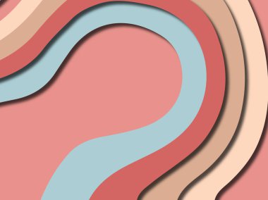 Renkli oyma sanat. Kağıt arka plan şekilleri kesim kağıdı ile kesin. İş sunumları, el ilanları, afişler, davetler için şablon tasarım düzen