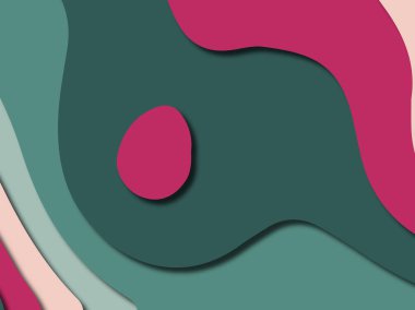 Renkli oyma sanat. Kağıt arka plan şekilleri kesim kağıdı ile kesin. İş sunumları, el ilanları, afişler, davetler için şablon tasarım düzen