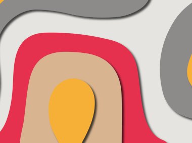 Renkli oyma sanat. Kağıt arka plan şekilleri kesim kağıdı ile kesin. İş sunumları, el ilanları, afişler, davetler için şablon tasarım düzen