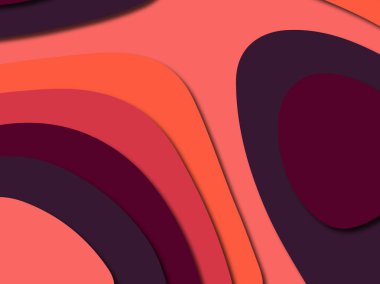 Renkli oyma sanat. Kağıt arka plan şekilleri kesim kağıdı ile kesin. İş sunumları, el ilanları, afişler, davetler için şablon tasarım düzen