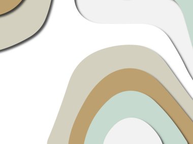 Renkli oyma sanat. Kağıt arka plan şekilleri kesim kağıdı ile kesin. İş sunumları, el ilanları, afişler, davetler için şablon tasarım düzen