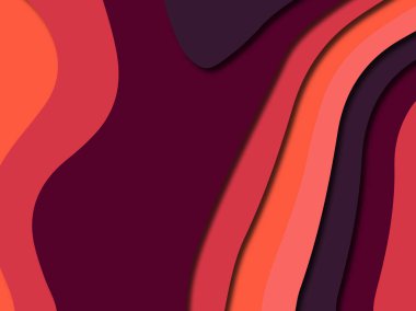 Renkli oyma sanat. Kağıt arka plan şekilleri kesim kağıdı ile kesin. İş sunumları, el ilanları, afişler, davetler için şablon tasarım düzen