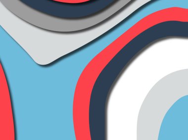 Renkli oyma sanat. Kağıt arka plan şekilleri kesim kağıdı ile kesin. İş sunumları, el ilanları, afişler, davetler için şablon tasarım düzen