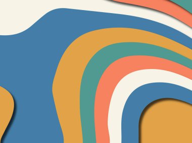 Renkli oyma sanat. Kağıt arka plan şekilleri kesim kağıdı ile kesin. İş sunumları, el ilanları, afişler, davetler için şablon tasarım düzen