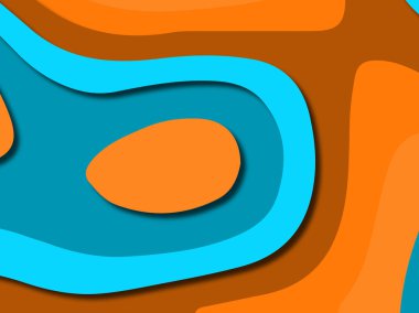 Renkli oyma sanat. Kağıt arka plan şekilleri kesim kağıdı ile kesin. İş sunumları, el ilanları, afişler, davetler için şablon tasarım düzen