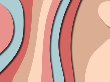 Renkli oyma sanat. Kağıt arka plan şekilleri kesim kağıdı ile kesin. İş sunumları, el ilanları, afişler, davetler için şablon tasarım düzen