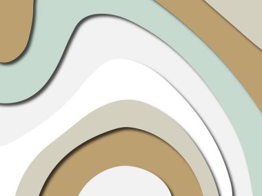 Renkli oyma sanat. Kağıt arka plan şekilleri kesim kağıdı ile kesin. İş sunumları, el ilanları, afişler, davetler için şablon tasarım düzen