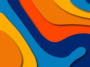 3D soyut kağıt sanat stil, tasarım düzen iş presenta için