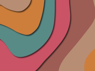 3D soyut kağıt sanat stil, tasarım düzen iş presenta için