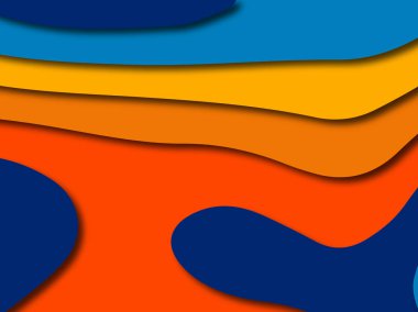 3D soyut kağıt sanat stil, tasarım düzen iş presenta için