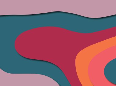 3D soyut kağıt sanat stil, tasarım düzen iş presenta için