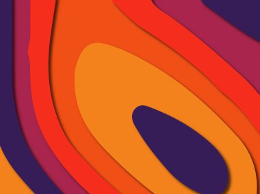 3D soyut kağıt sanat stil, tasarım düzen iş presenta için