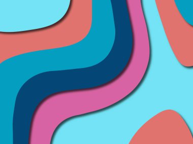 3D soyut kağıt sanat stil, tasarım düzen iş presenta için