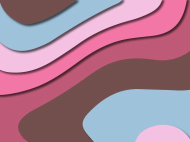 3D soyut kağıt sanat stil, tasarım düzen iş presenta için