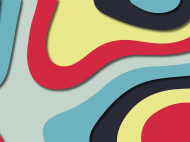 3D soyut kağıt sanat stil, tasarım düzen iş presenta için