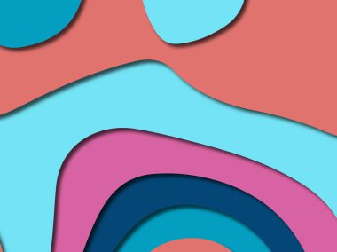 3D soyut kağıt sanat stil, tasarım düzen iş presenta için