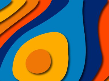 3D soyut kağıt sanat stil, tasarım düzen iş presenta için