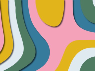 3D soyut kağıt sanat stil, tasarım düzen iş presenta için