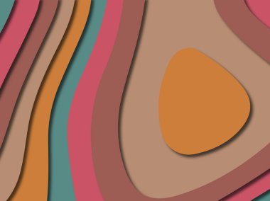 3D soyut kağıt sanat stil, tasarım düzen iş presenta için