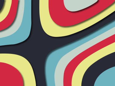 3D soyut kağıt sanat stil, tasarım düzen iş presenta için