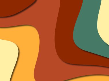 3D soyut kağıt sanat stil, tasarım düzen iş presenta için