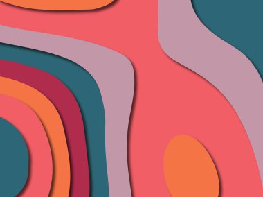 3D soyut kağıt sanat stil, tasarım düzen iş presenta için