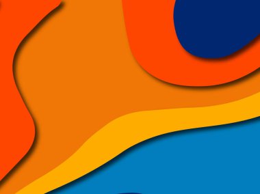 3D soyut kağıt sanat stil, tasarım düzen iş presenta için