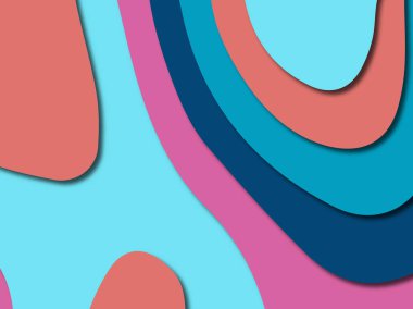 3D soyut kağıt sanat stil, tasarım düzen iş presenta için