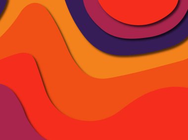 3D soyut kağıt sanat stil, tasarım düzen iş presenta için