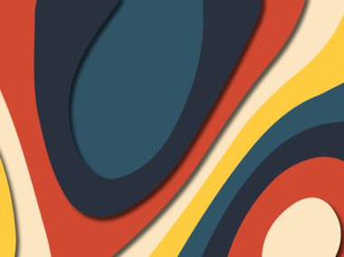 3D soyut kağıt sanat stil, tasarım düzen iş presenta için