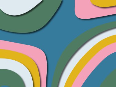 3D soyut kağıt sanat stil, tasarım düzen iş presenta için