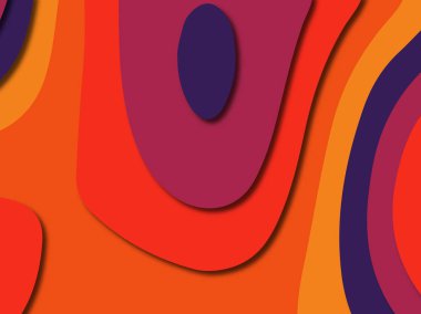 3D soyut kağıt sanat stil, tasarım düzen iş presenta için