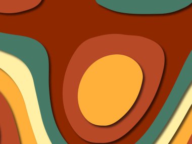 3D soyut kağıt sanat stil, tasarım düzen iş presenta için