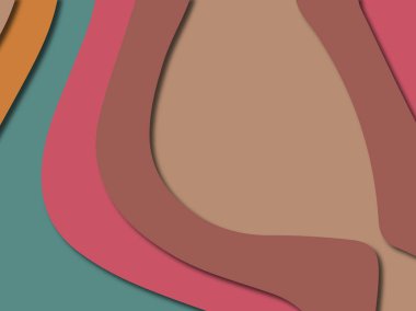 3D soyut kağıt sanat stil, tasarım düzen iş presenta için