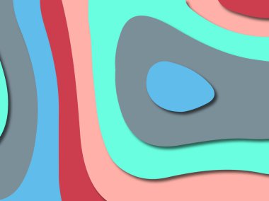 3D soyut kağıt sanat stil, tasarım düzen iş presenta için