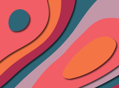 3D soyut kağıt sanat stil, tasarım düzen iş presenta için