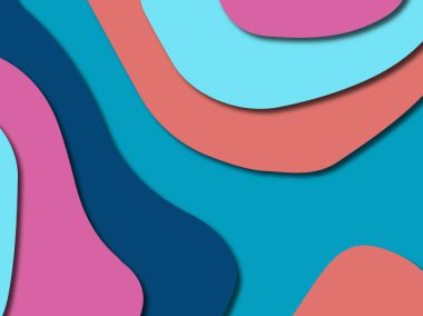 3D soyut kağıt sanat stil, tasarım düzen iş presenta için