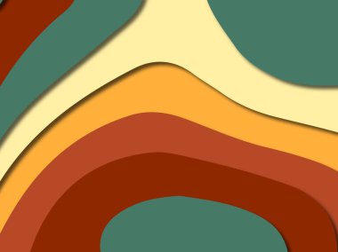 3D soyut kağıt sanat stil, tasarım düzen iş presenta için