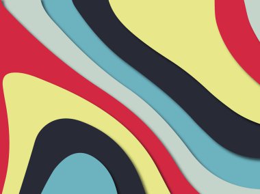 3D soyut kağıt sanat stil, tasarım düzen iş presenta için