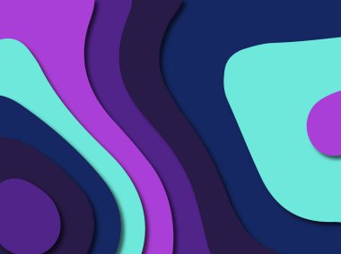 3D soyut kağıt sanat stil, tasarım düzen iş presenta için