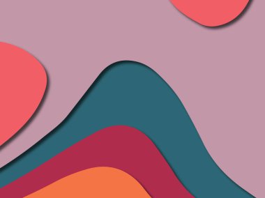 3D soyut kağıt sanat stil, tasarım düzen iş presenta için