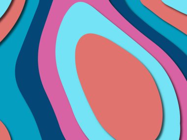 3D soyut kağıt sanat stil, tasarım düzen iş presenta için