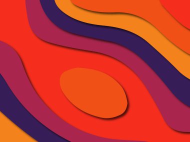 3D soyut kağıt sanat stil, tasarım düzen iş presenta için